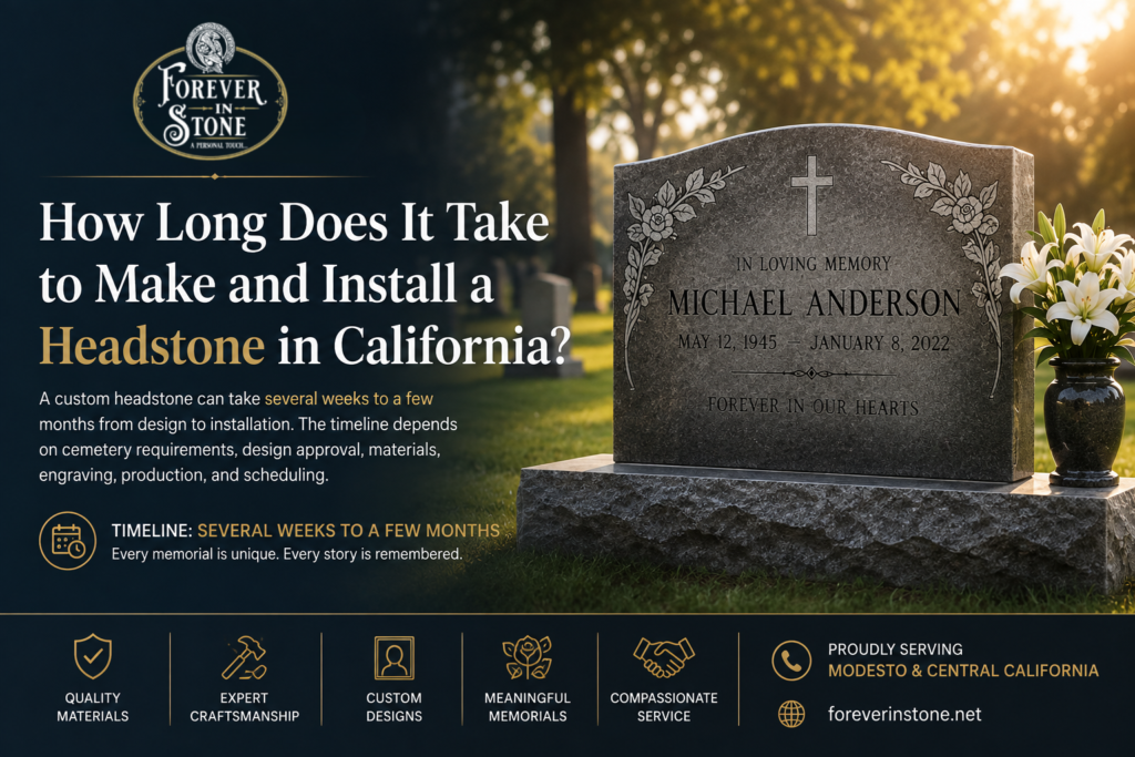 How Long Does It Take to Make and Install a Headstone in California?