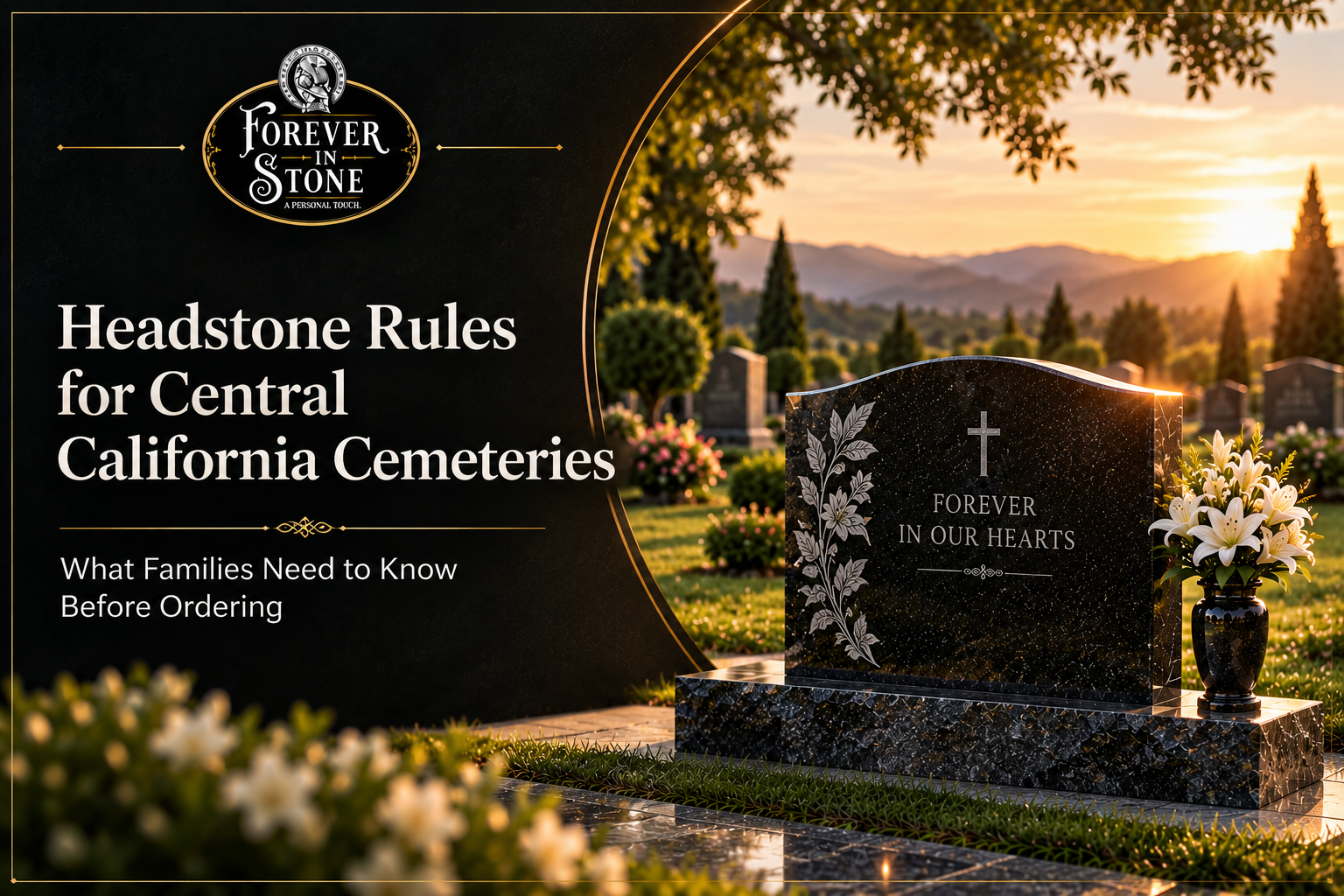 Headstone rules and requirements for Central California cemeteries